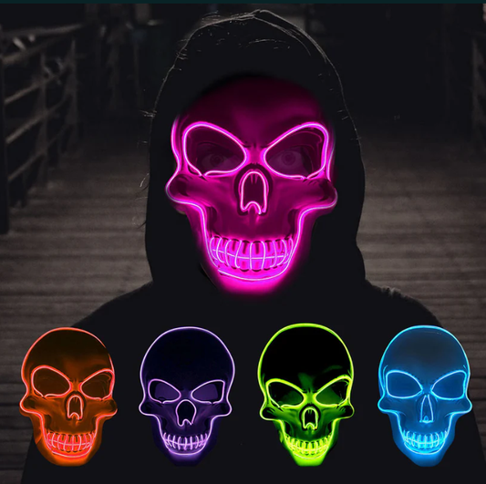 Masque Halloween LED - Tête de Mort Lumineuse